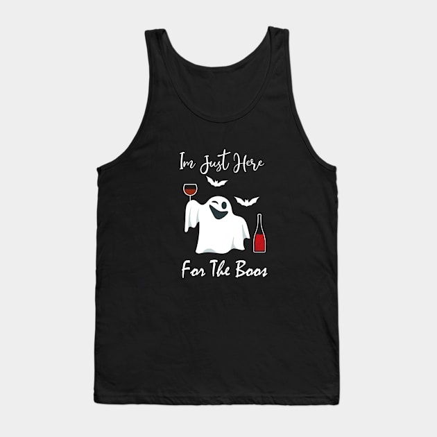 I'm Just Here For The Boos Halloween Tank Top by kirayuwi